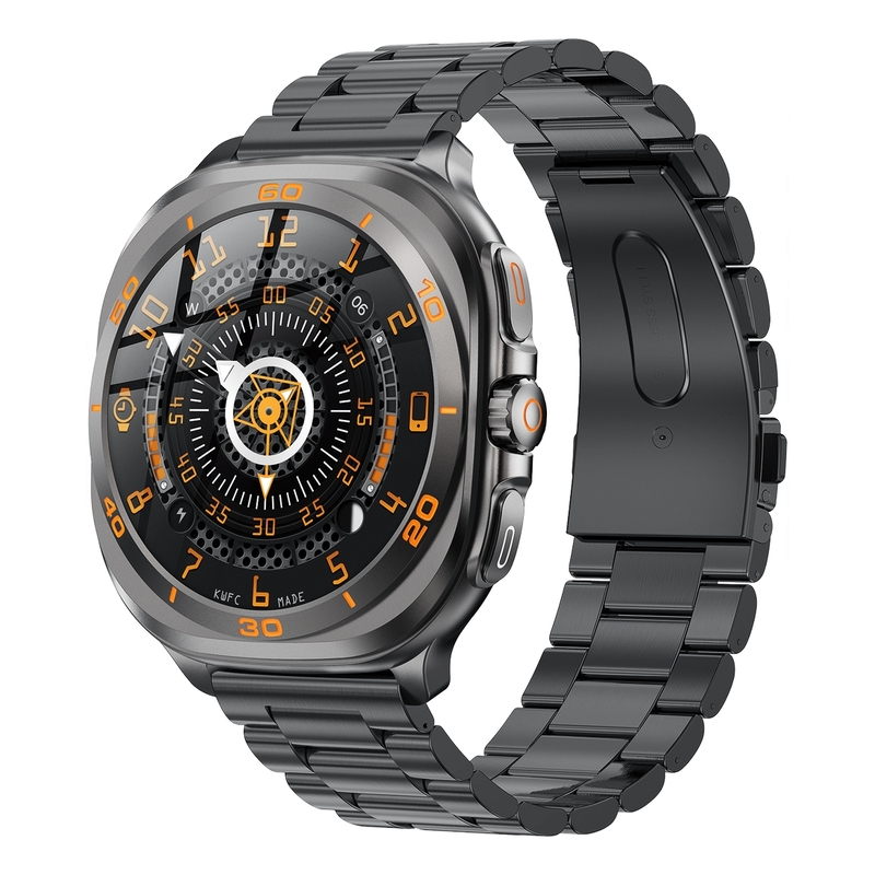 Swiss Military Dom7 Smartwatch Gunmetal/Black Metal Strap