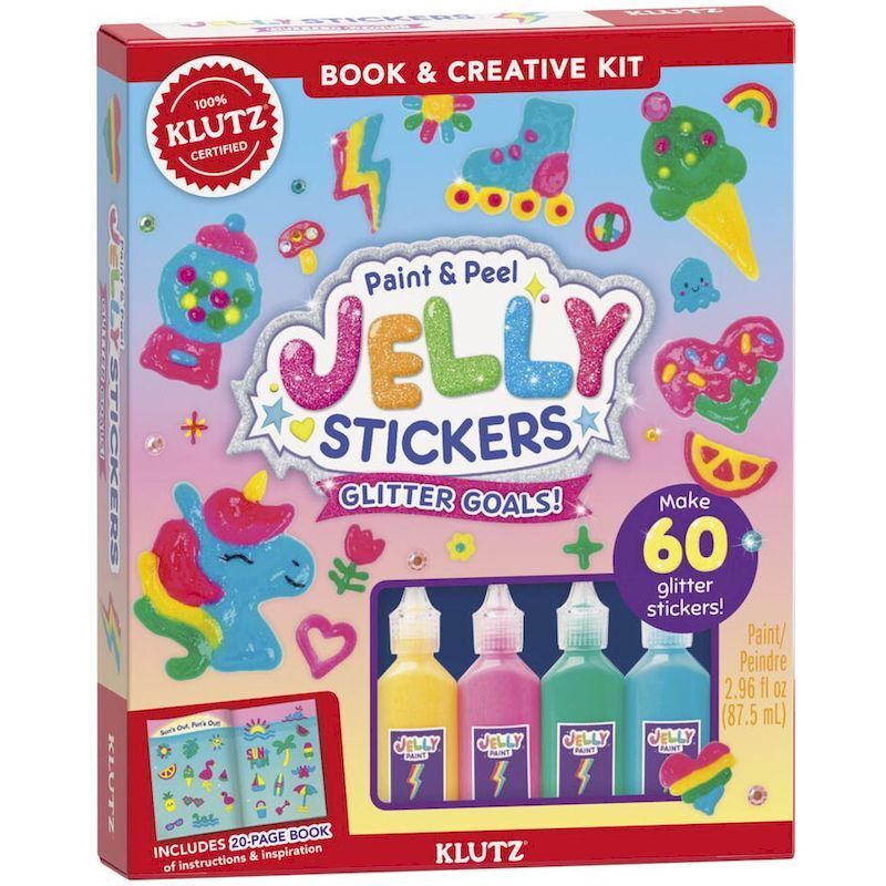 Paint & Peel Jelly Stickers - Glitter Goals! | Editors Of Klutz