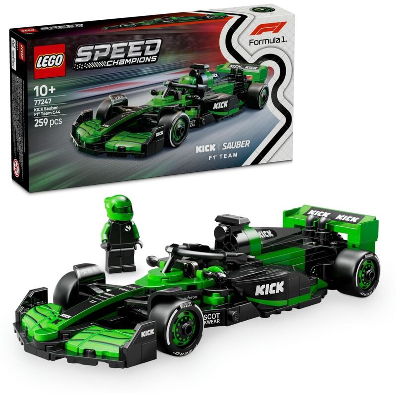 LEGO Speed Champions F1 Kick Sauber Team C44 Race Car 77247 (259 Pieces)