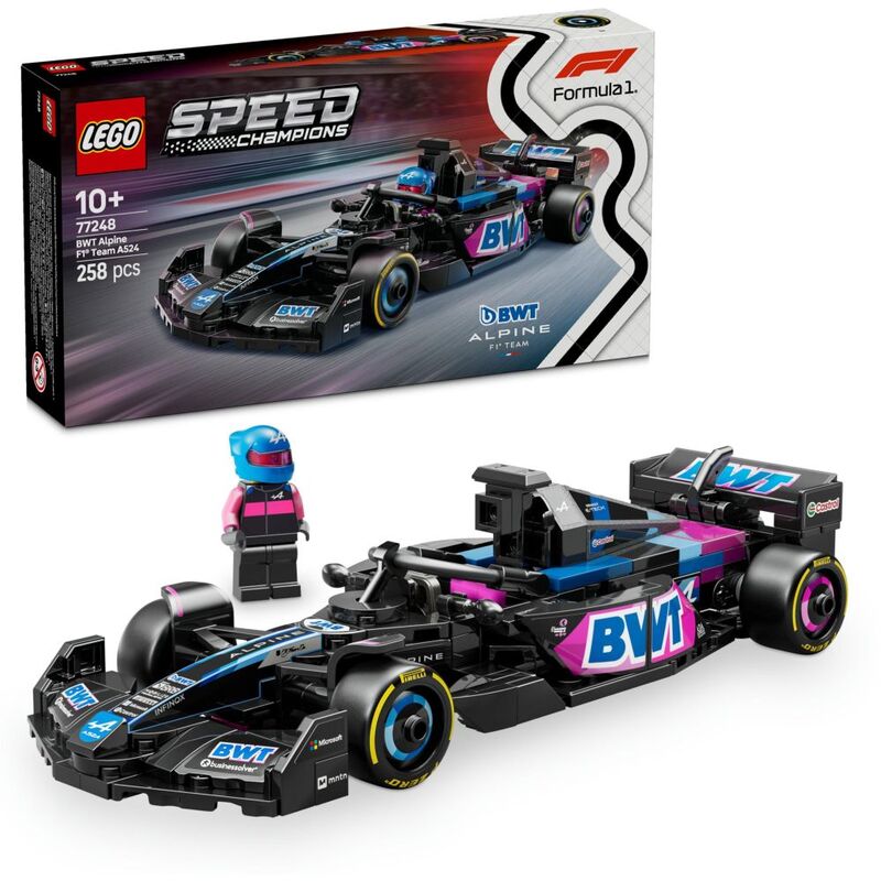 LEGO Speed Champions F1 BWT Alpine Team A524 Race Car 77248 (258 Pieces)