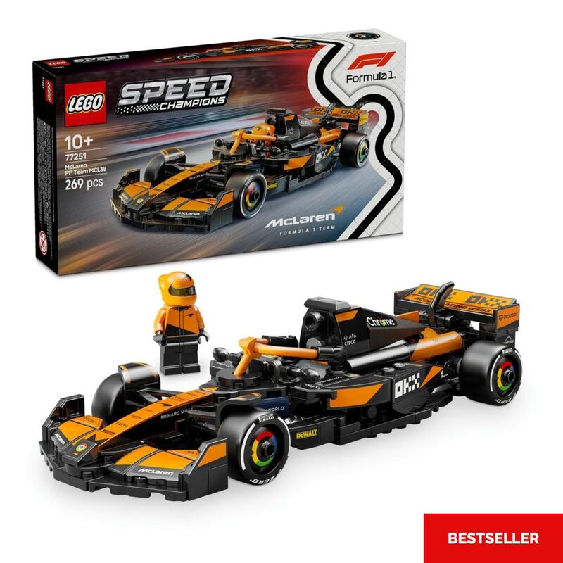 LEGO Speed Champions F1 Mclaren Team MCL38 Race Car 77251 (269 Pieces)