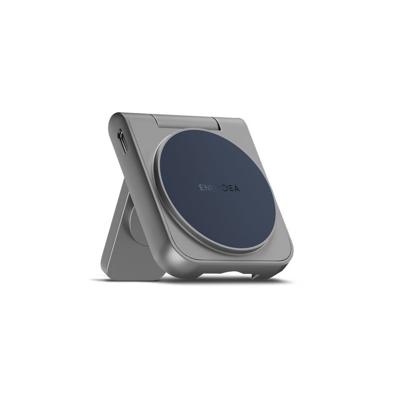 Energea Magduo 2-in-1 Foldable Qi2 Magnetic Fast Wireless Charger - Blue