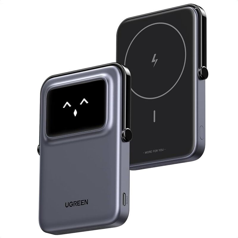 Ugreen Magnetic Power Bank 10000mAh Wireless Power Bank Fast Charging Pd 20W Qc 3.0 3 Outputs Foldable Magsafe