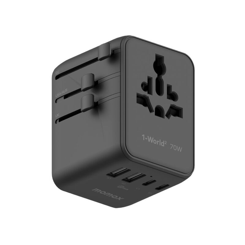 Momax 1-World 20W Travel Adaptor - Black