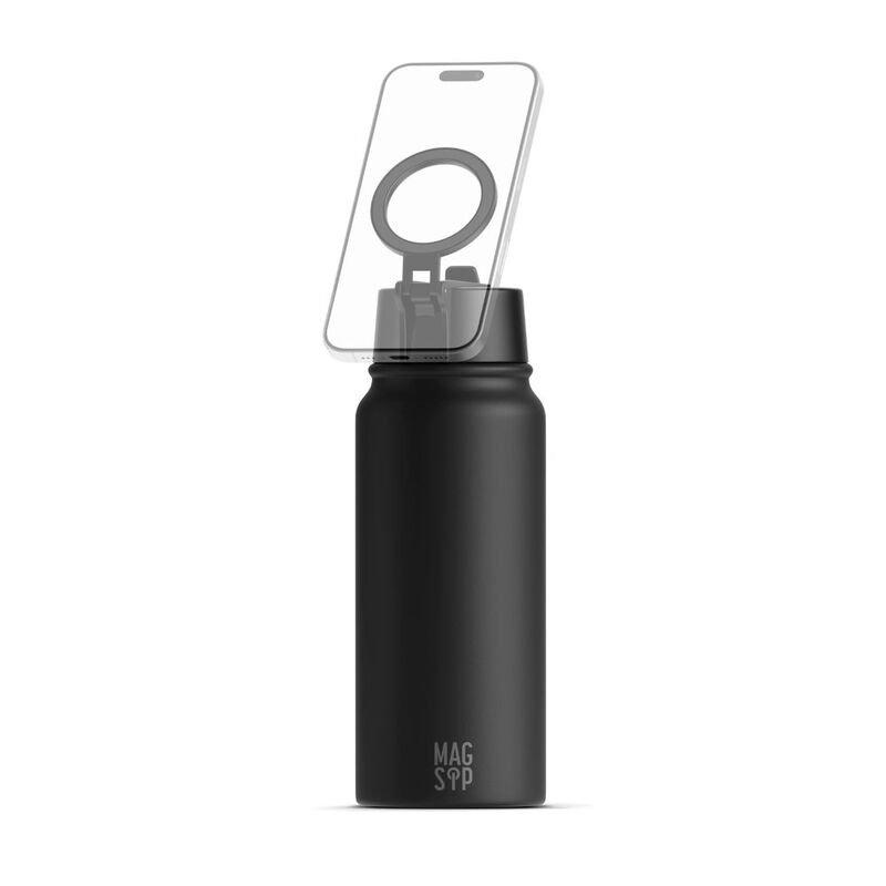 RiSync Magsip Magnetic Stand Bottle Black - 600ml