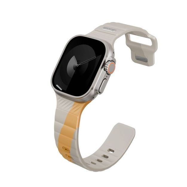 Uniq Stride DE FKM Rubber Apple Watch Strap 49/46/45/44mm - Beige/Canary Yellow