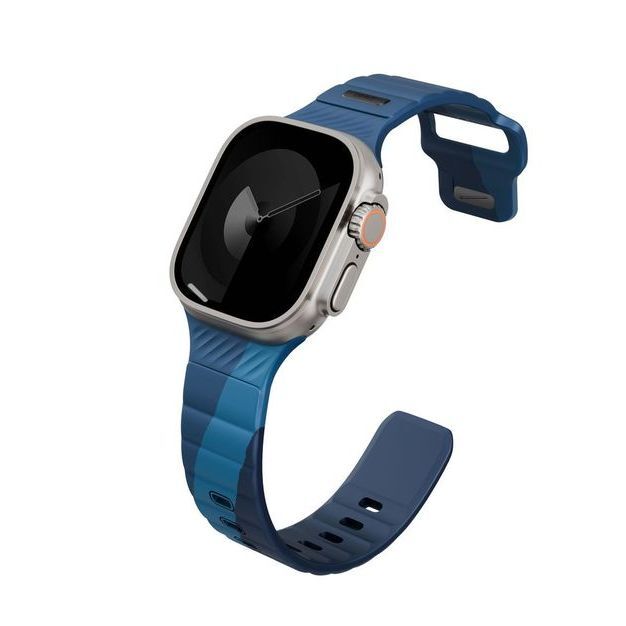 Uniq Stride DE FKM Rubber Apple Watch Strap 49/46/45/44mm - Storm/Aegean Blue