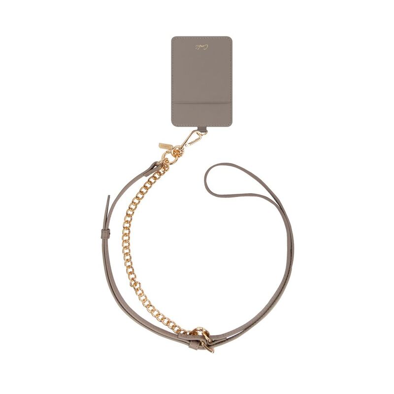 Uniq Coehl Caryne 3-In-1 Universal Lanyard And Hand Strap With Id Card Holder - Pebble