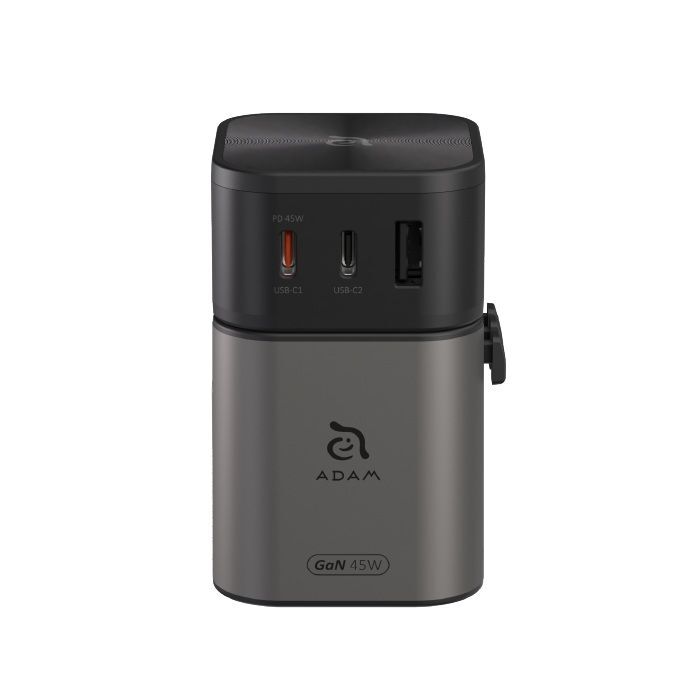 Adam Elements T45 45W Universal Travel Adapter Charger - Black