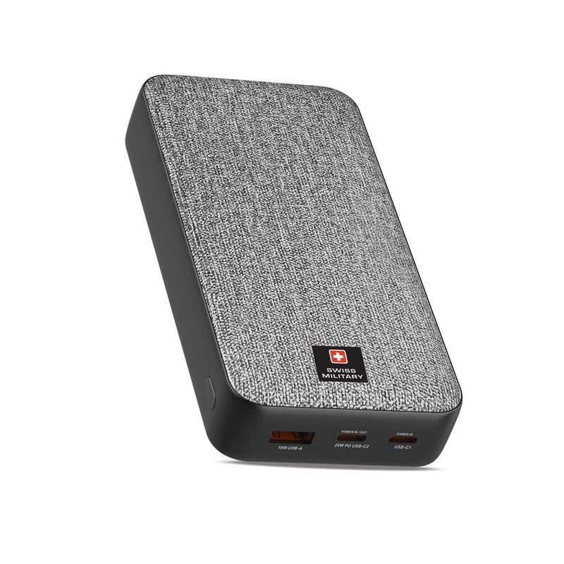 Swiss Military Power Bank 20000mAh 2C1A With Pd Fast Charge - Grey