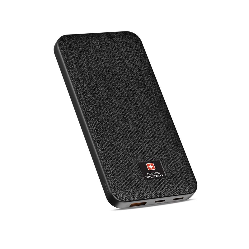 Swiss Military Power Bank 10000mAh 2C1A With Pd Fast Charge - Black