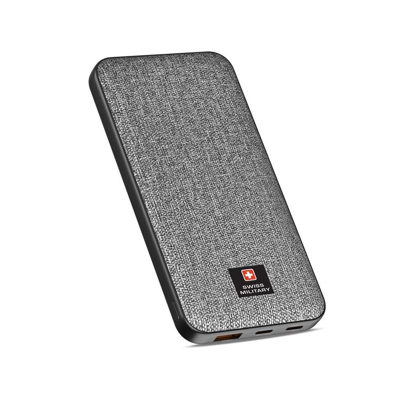 Swiss Military Power Bank 10000mAh 2C1A With Pd Fast Charge - Grey