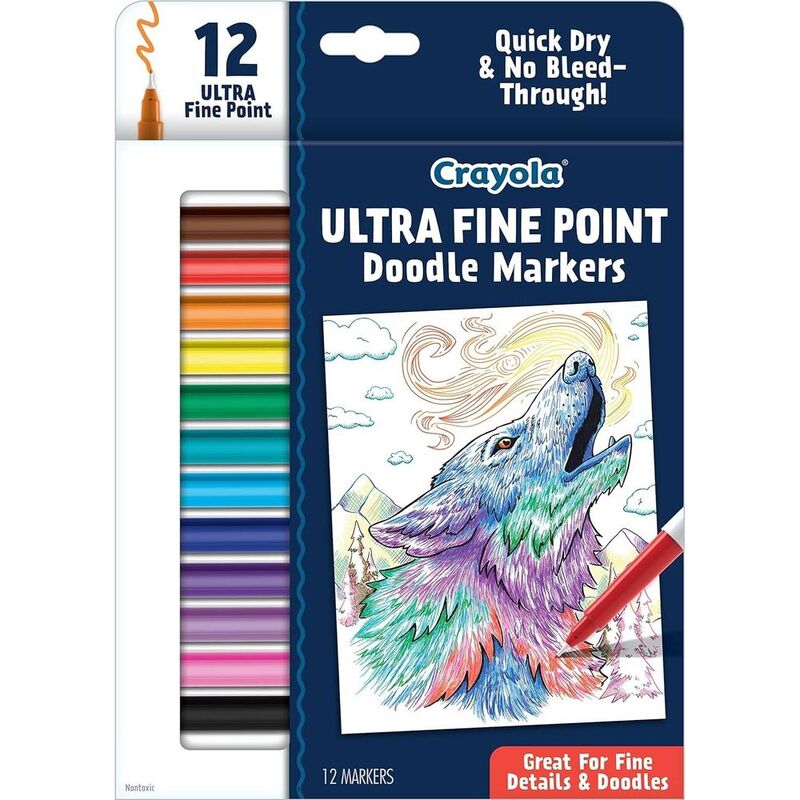 Crayola Ultra-Fine Point Doodle Markers (Set Of 12) Crayola Ultra-Fine Point Doodle Markers (Set Of 12)