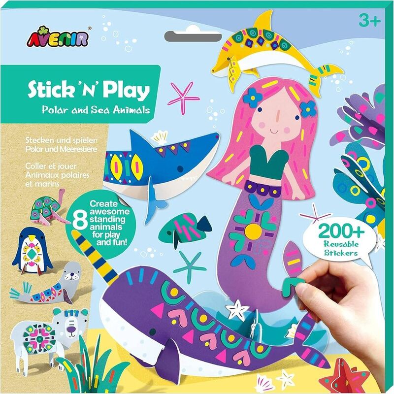 Avenir Stick "N" Play Sticker Book Set - Polar And Sea Animals Avenir Stick "N" Play Sticker Book Set - Polar And Sea Animals
