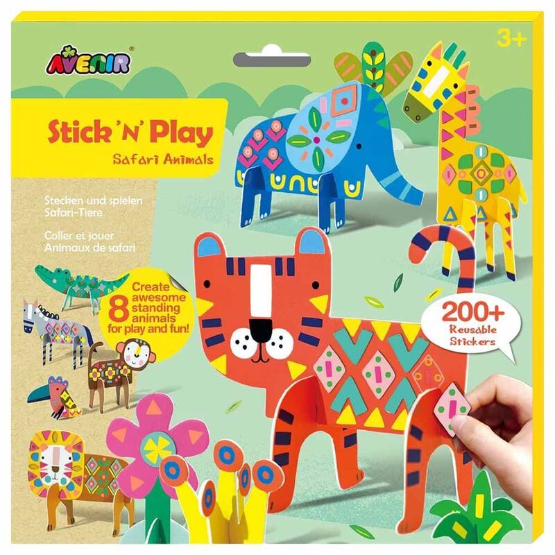 Avenir Stick "N" Play Sticker Book Set - Safari Animals Avenir Stick "N" Play Sticker Book Set - Safari Animals