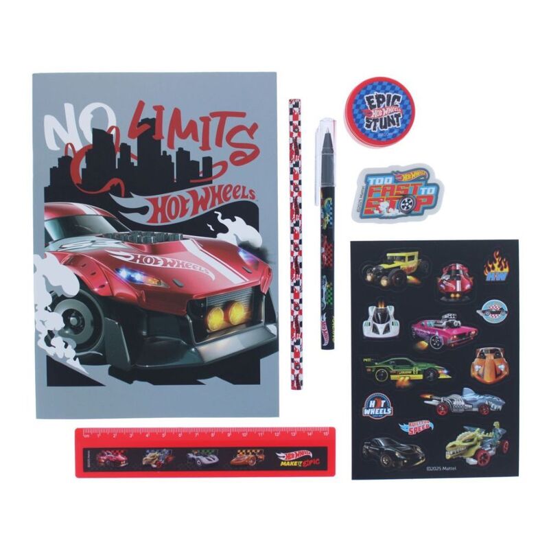 Blueprint Hot Wheels Super Stationery Set (Set Of 7)