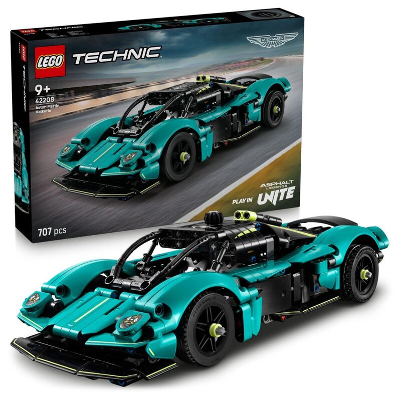 LEGO Technic Aston Martin Valkyrie Buildable Car Model Kit - 42208 (65 Pieces)