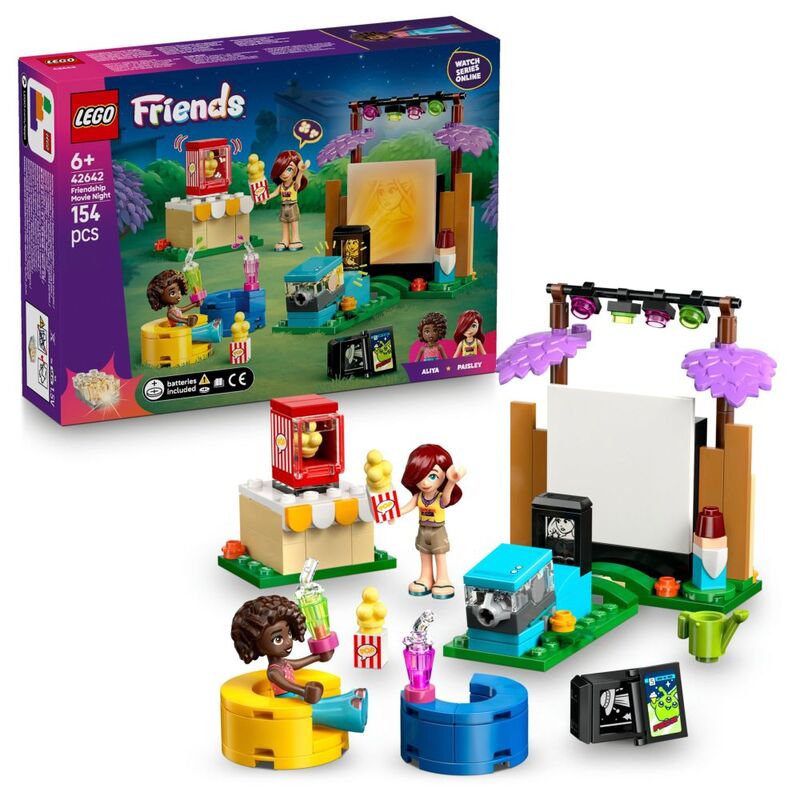 LEGO Friends Friendship Movie Night Pretend-Play Toy Building Kit - 42642 (66 Pieces)