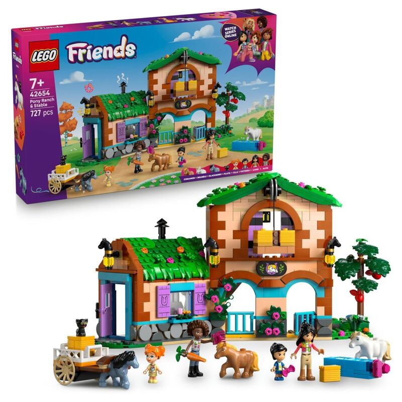 LEGO Friends Pony Ranch & Stable Building Set - Horse Toy Playset - 42654 (119 Pieces)