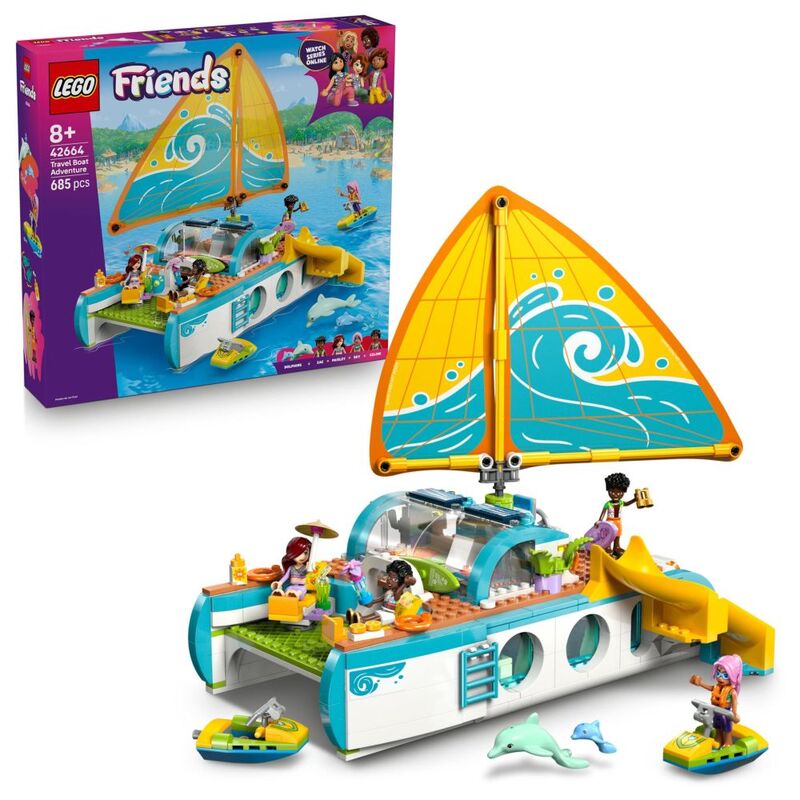 LEGO Friends Travel Boat Adventure Building Kit Role-Play Toy - 42664 (238 Pieces)