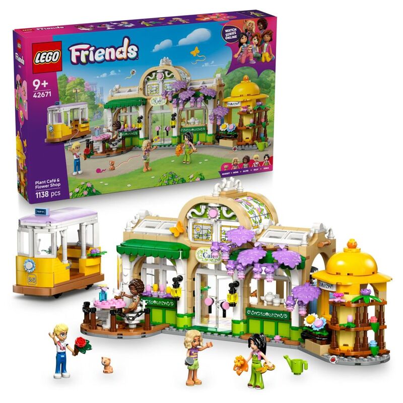 LEGO Friends Plant Café & Flower Shop Building Kit Pretend-Play Set - 42671 (973 Pieces)