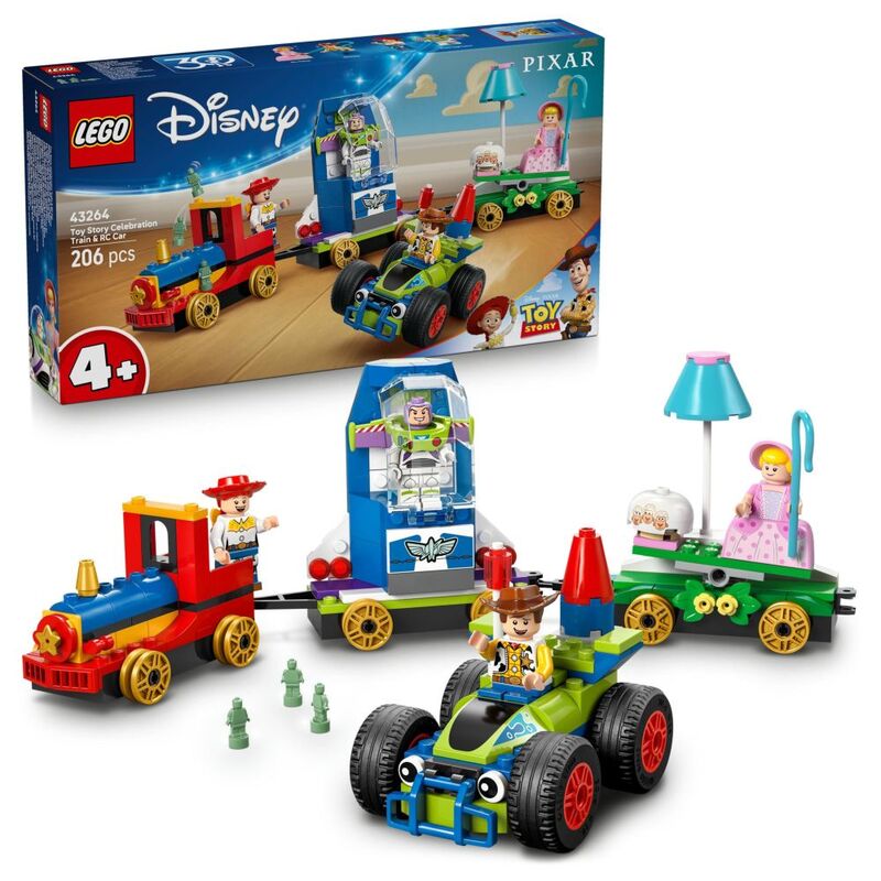 LEGO Disney and Pixar’s Toy Story Celebration Train & RC Car Building Playset - 43264 (206 Pieces)