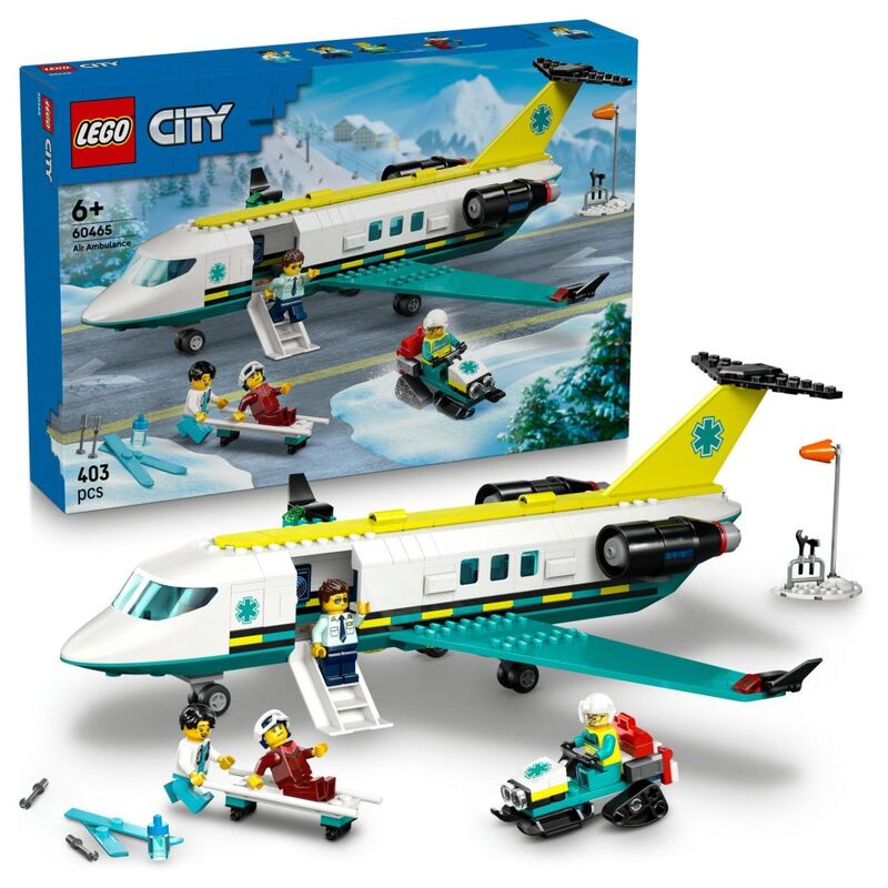 LEGO City Emergency Air Ambulance Plane - Airplane Toy Building Set - 60465 (996 Pieces) LEGO City Emergency Air Ambulance Plane - Airplane Toy Building Set - 60465 (996 Pieces)