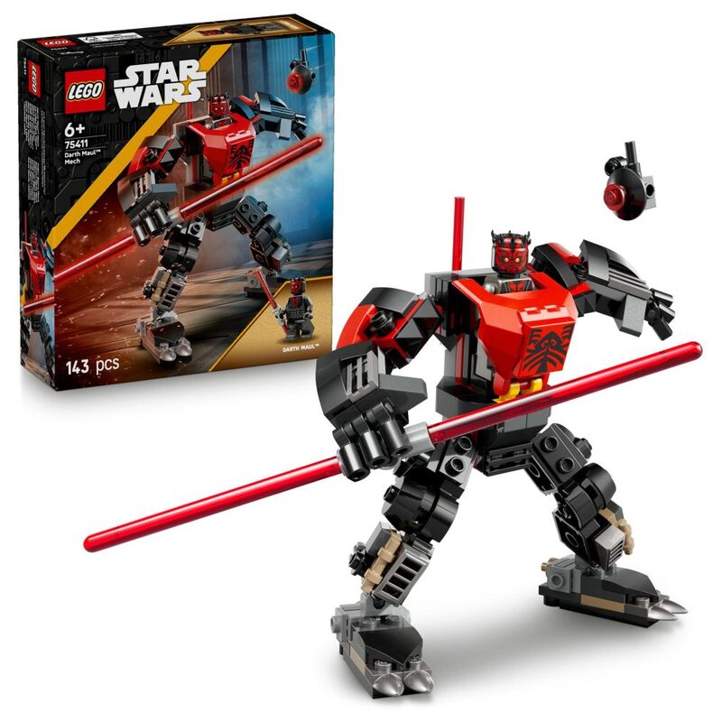 LEGO Star Wars The Clone Wars Darth Maul Mech Building Toy for Kids - 75411 (143 Pieces)