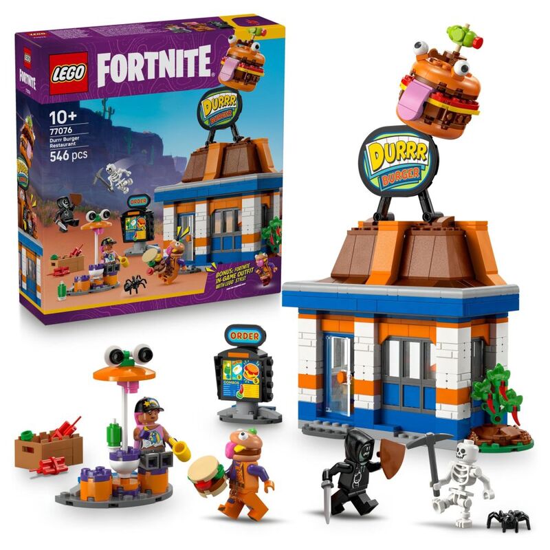LEGO Fortnite Durrr Burger Restaurant Video Game Toy - 77076 (546 Pieces)