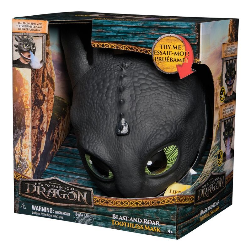 Spin Master How To Train Your Dragon 4 Blast And Roar Toothless Mask Spin Master How To Train Your Dragon 4 Blast And Roar Toothless Mask