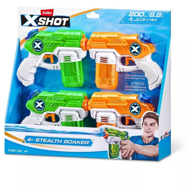 X-Shot Water Small Stealth Soaker (Pack Of 4)