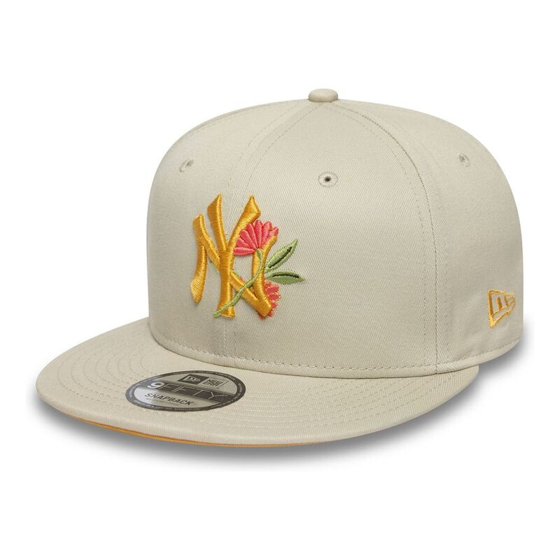 New Era Floral 9Forty New York Yankees Light Beige Cap