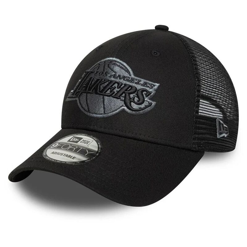 New Era Nba 9Forty Trucker Los Angeles Lakers Black Cap (One Size)