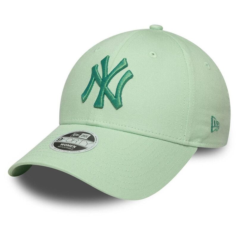 New Era Womens Metallic Logo 9Forty New York Yankees Green Pastel Cap (One Size)