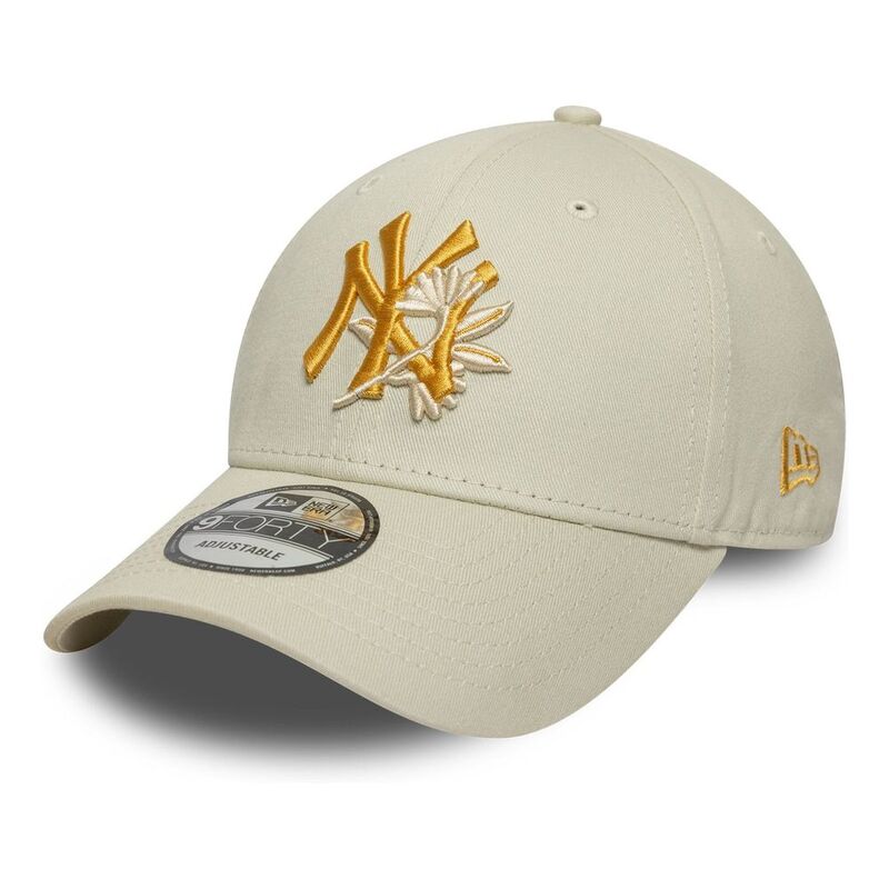 New Era Floral Icon 9Forty New York Yankees Light Beige Cap (One Size) New Era Floral Icon 9Forty New York Yankees Light Beige Cap (One Size)