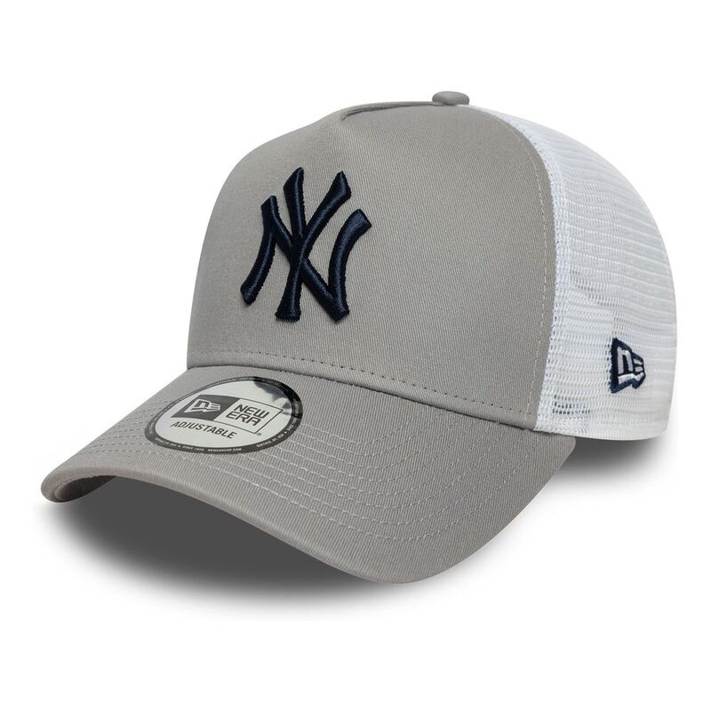 New Era Side Patch 9Forty Trucker New York Yankees Grey Cap (One Size)