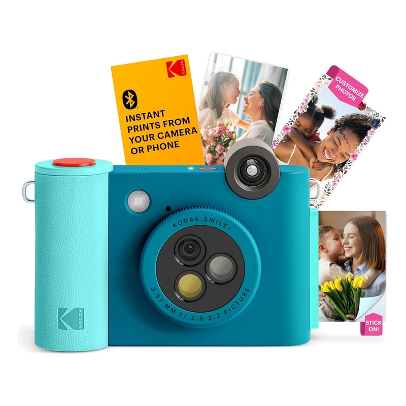 Kodak Smile+ 2x3 Digital Instant Camera with Mobile photo Printer - Effect Lenses - Blue