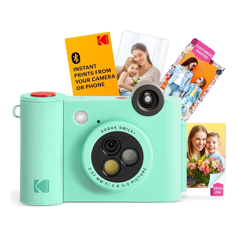 Kodak Smile+ 2x3 Digital Instant Camera with Mobile Photo Printer - Effect Lenses - Green