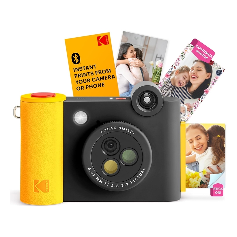 Kodak Smile+ 2x3 Digital Instant Camera with Mobile Photo Printer - Effect Lenses - Black