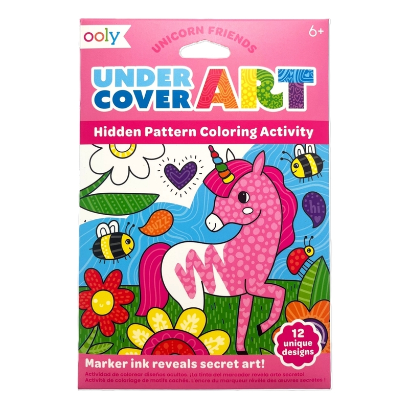 Ooly Undercover Art Hidden Patterns Coloring Activity - Unicorn Friends