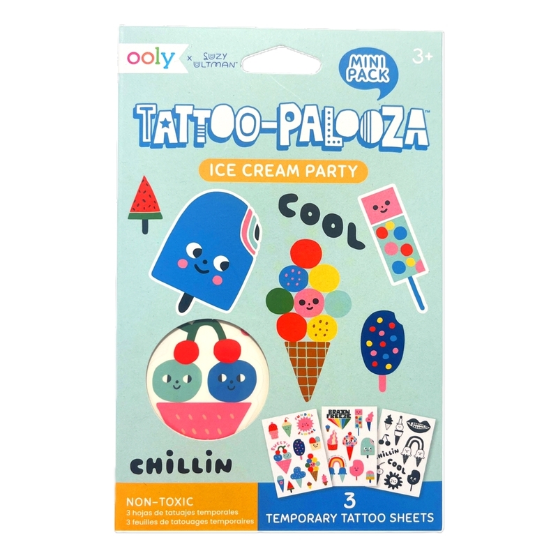 Ooly Mini Tattoo Palooza Temporary Tattoos X Suzy - Ice Cream Party