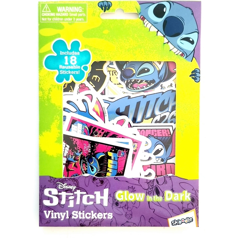 Skoodle Disney Stitch Glow In The Dark Stickers