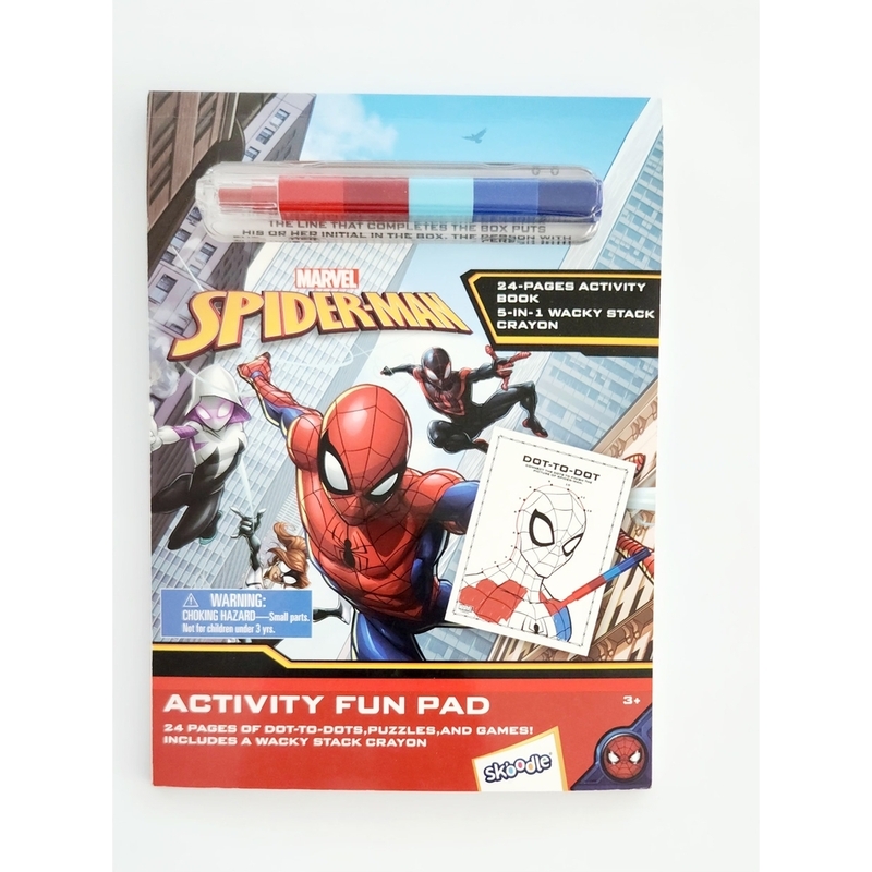 Skoodle Disney Spider-Man Activity Fun Pad With Stackable Crayon