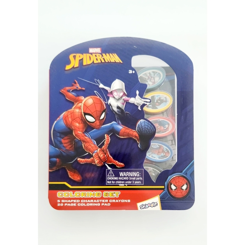 Skoodle Disney Spider-Man Coloring Set With Shaped Crayon Skoodle Disney Spider-Man Coloring Set With Shaped Crayon