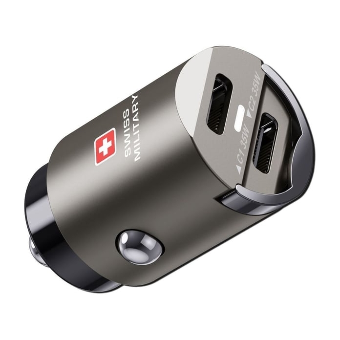 Swiss Military 35W PD Car Charger With Dual USB-C Ports