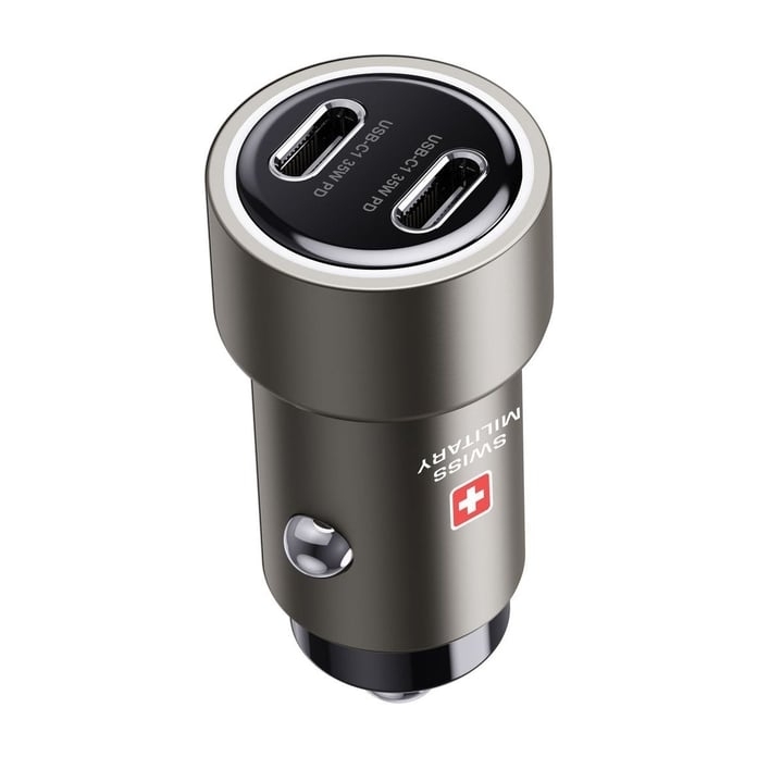 Swiss Military 70W PD Car Charger With Dual USB-C Ports