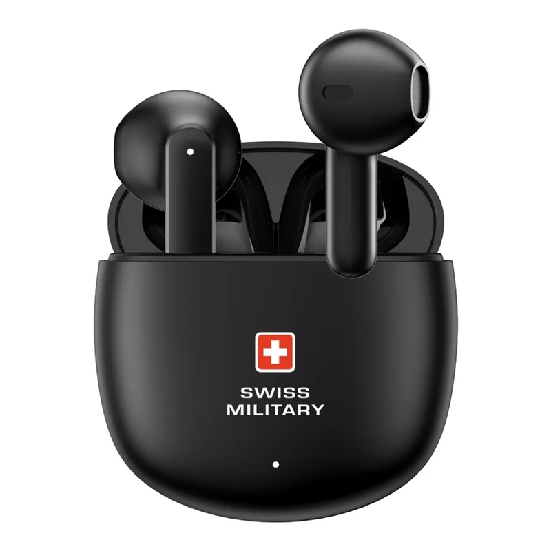 Swiss Military Victor 6 True Wireless Stereo Earbuds Out Of Ear - Black