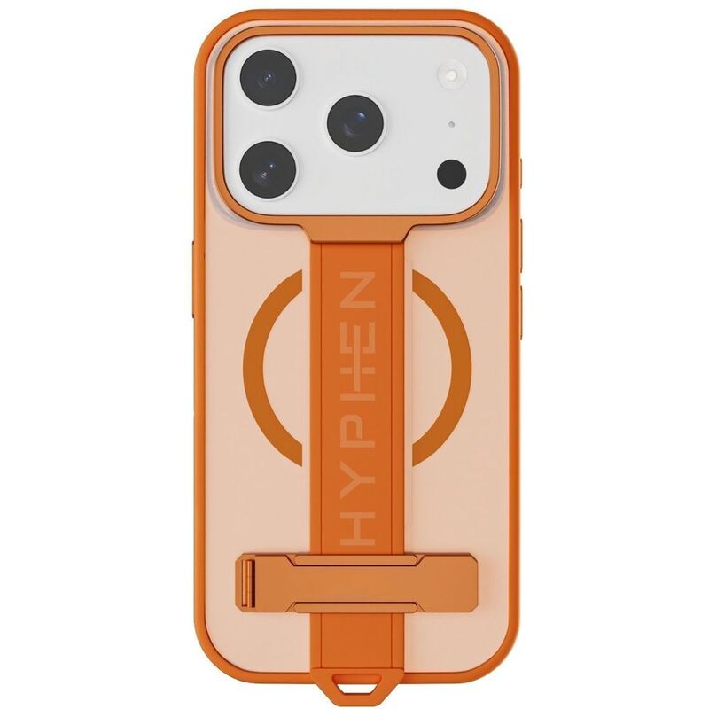 HYPHEN FLEX Grip & Stand MagSafe Case - Tangerine - iPhone 17 Pro - 6.3"