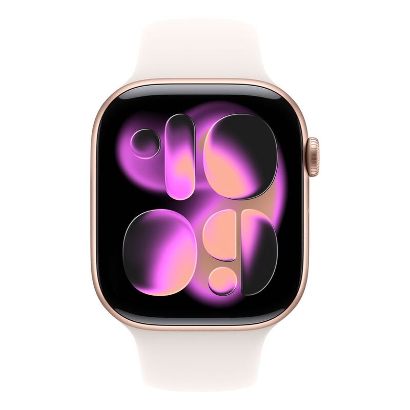 Apple Watch Series 11 GPS 46mm Rose Gold Aluminium Case with Light Blush Sport Band - M/L