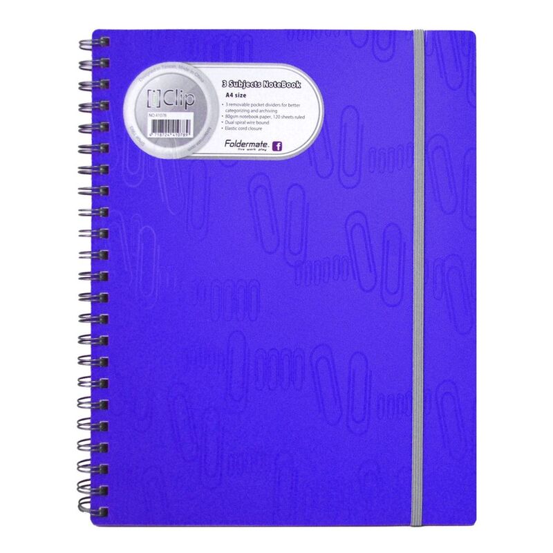 Foldermate 3-In-1 Notebook A4 Iclip Vt Foldermate 3-In-1 Notebook A4 Iclip Vt